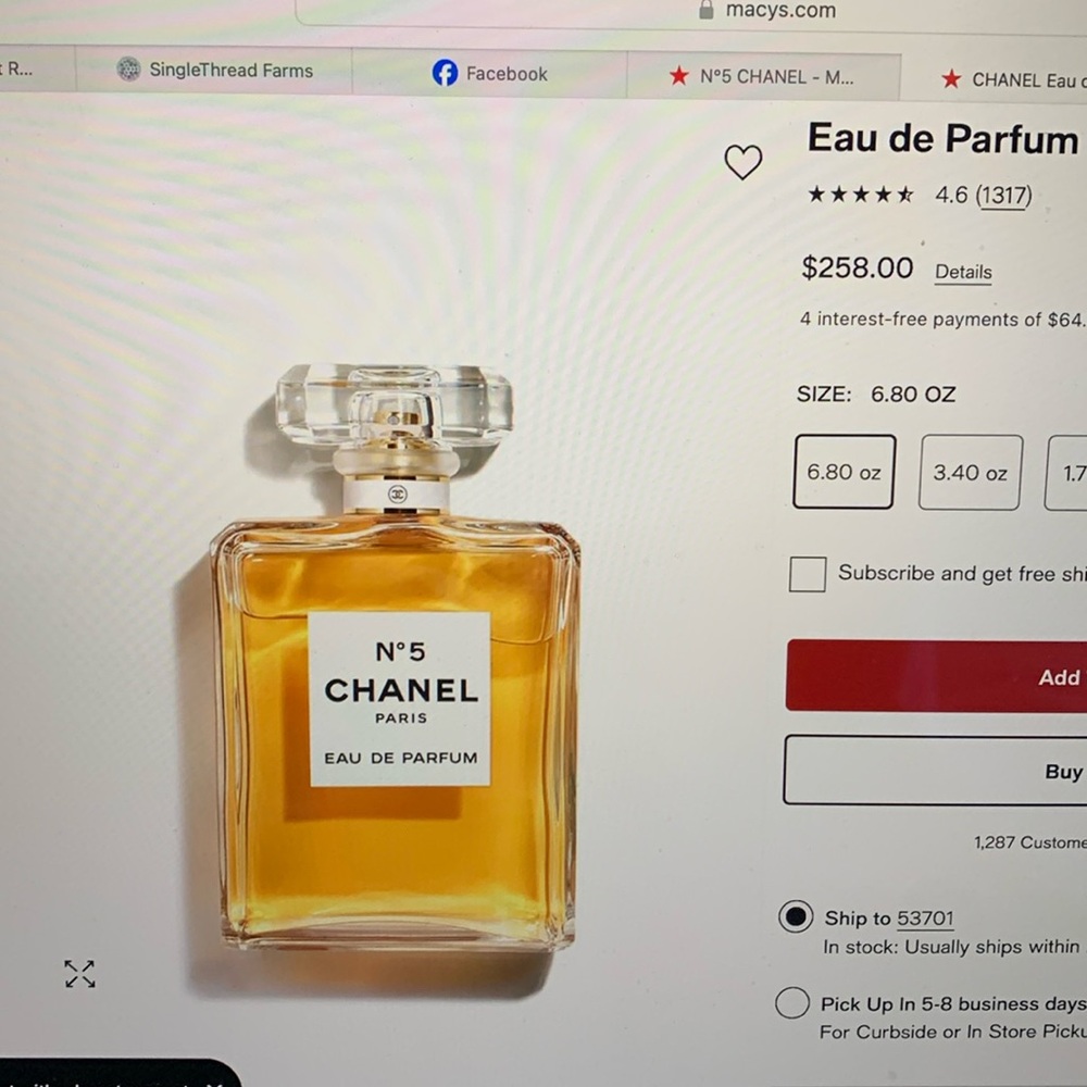 Chanel No 5 eau de parfum 6.8ozs new in box